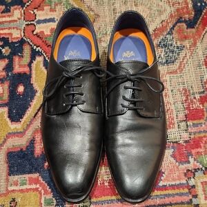 Black Leather Men's Oxfords